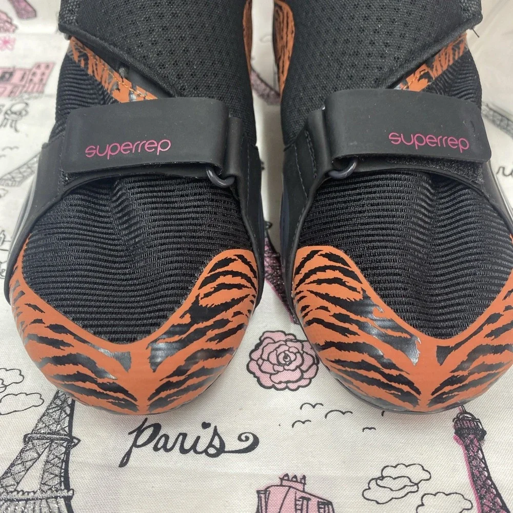 NIKE SUPERREP INDOOR CYCLE Peloton Cycling Shoes Tiger Stripes Black Size 6.5